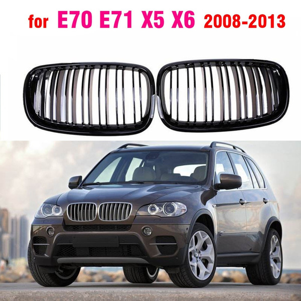 BLACK Grille ABS Front Replacement Hood Kidney Grill For BMW E70