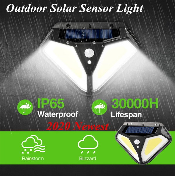 102 LED Solar Power Light PIR Motion Sensor Wall Lamp Outdoor Waterproof 