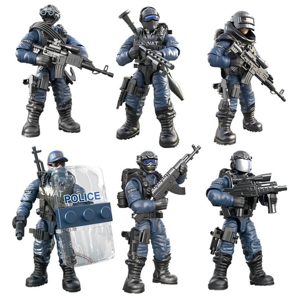 Stad Swat Bouwsteen Mega Moderne Militaire Super Politie Corps Minifigs Wapens Speelgoed Voor Kinderen Geschenken | Wish