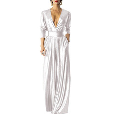 Fashion, Long Sleeve, nightclubjumpsuit, V-neck