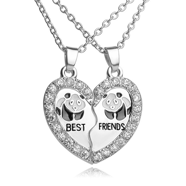 Boy and girl on sale best friend necklaces