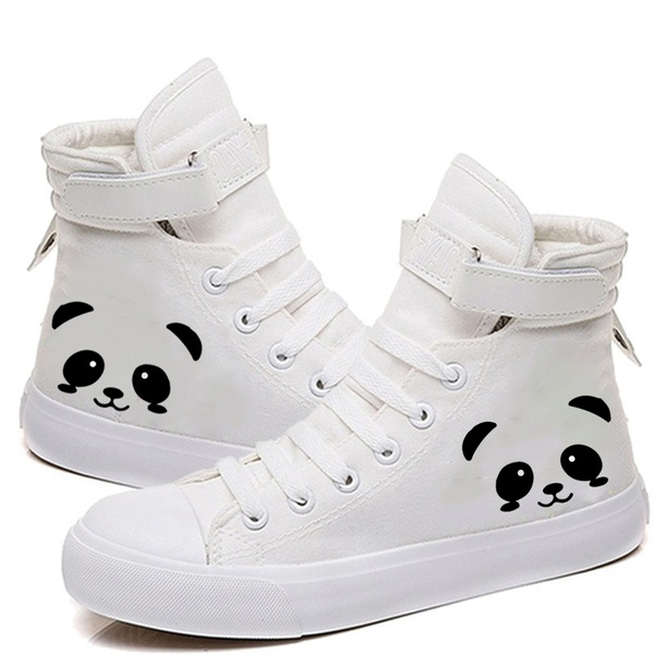 Panda Shoes High Top Canvas Sneakers