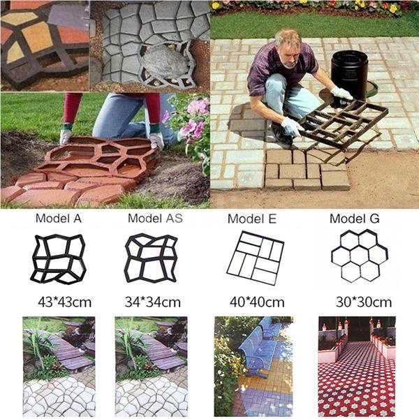 Paving Path Border Maker Path Molder Reusable Concrete Cement Stone 