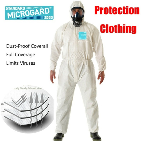 Details about   Hazmat Suit Anti-Virus Protection Clothing Safety Coverall Disposable Healthcare 