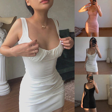 Mini, Sleeveless dress, Spaghetti Strap, Summer