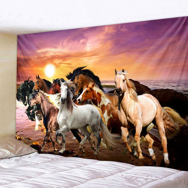 Horse cheap tapestry fabric