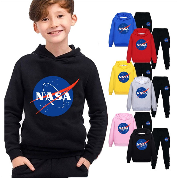 Newest Fashion Kids Clothes NASA Printed Hoodies Sweatshirt Suits