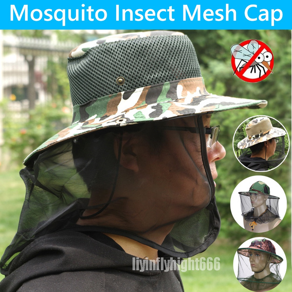Insect Mesh Cap Midge Hat Head Face Protector for Outdoor Fishing 