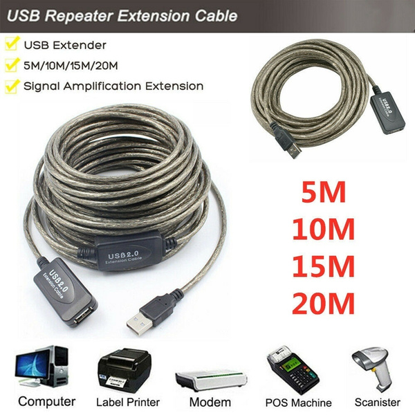Active Extension Cable Extender USB Hi Speed Signal Extender 10m