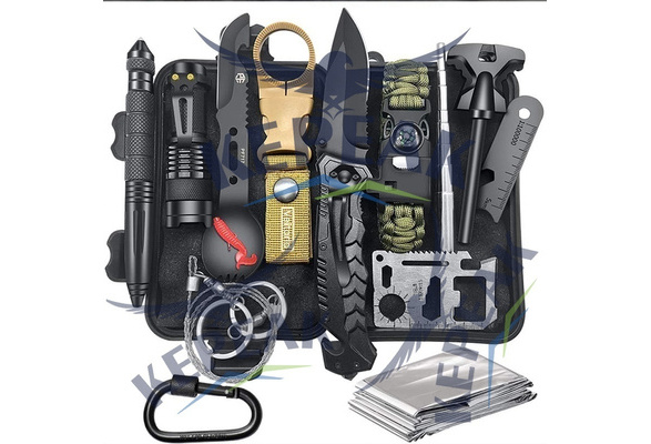 13 in 1 Tactical Outdoor Camping Survival Gear Kit - SHOPILANDS