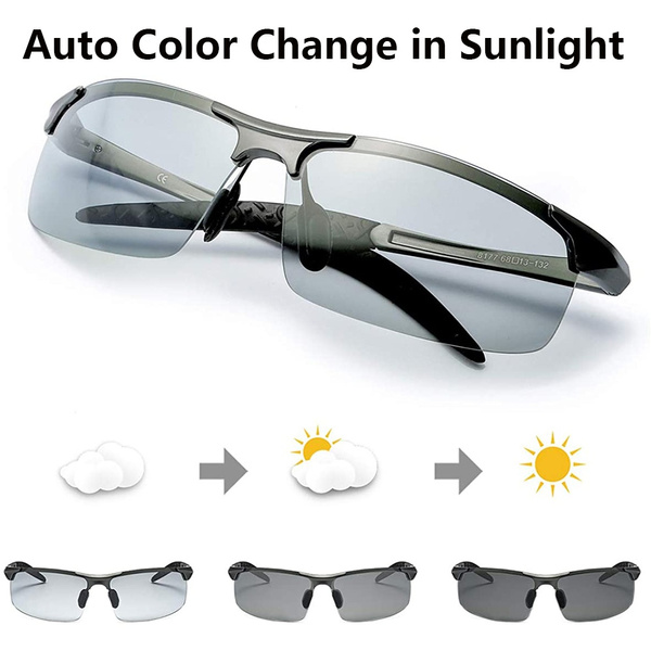 Color Changing Polarized Sun Glasses Men's Outdoor Sports - Temu