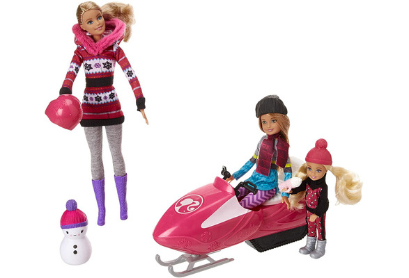 Barbie snow fun gift set on sale