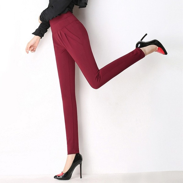 Noelia Women's Pants Work Office Trousers Tapered Slim Fit Formal Style |  Work pants women, Slim fit trousers, Pants for women