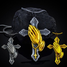 crossmennecklace, praying, Christian, Cross necklace