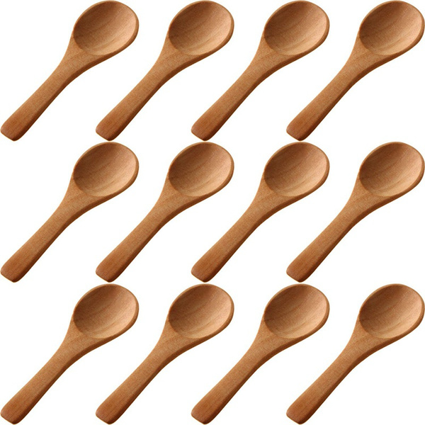 50 Pieces Small Wooden Spoons Mini, Mini Wooden Spoons