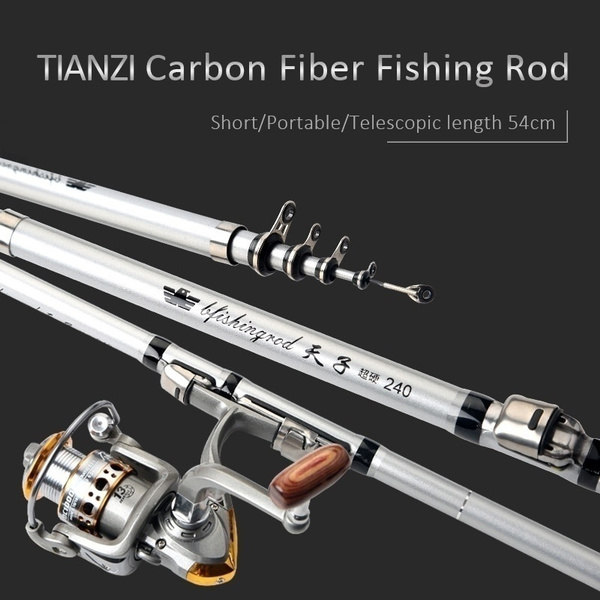 1.8-3m Ultralight Carbon Fiber Telescopic Fishing Rod Portable Rotating  Travel Fishing Carp Rod Carbon Fiber Portable Telescopic Fishing Rod
