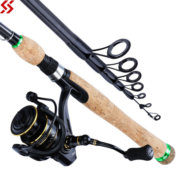 1.8-2.7M Spinning Fishing Rods Reels Combos Carbon Telescopic