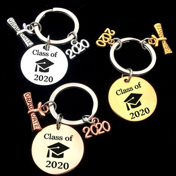 Graduation Gift Class of 2020 Charm Keychain Stainless Steel Key Ring ...