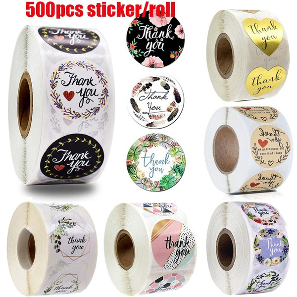 Round label Sealing Craft Gift Paper Sticker Self Adhesive Thank You Stickers Round label Sealing Craft Gift Paper Sticker Self Adhesive Thank You Stickers