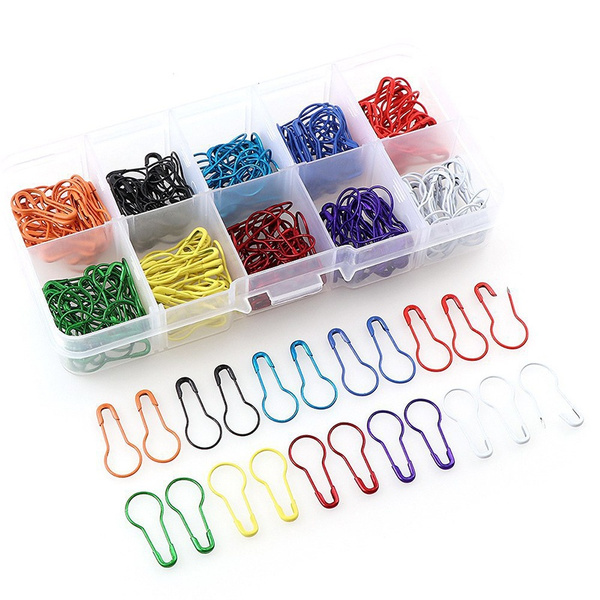 100pcs Safety Pins Metal Clips Marker Tag Gourd Pins Knitting