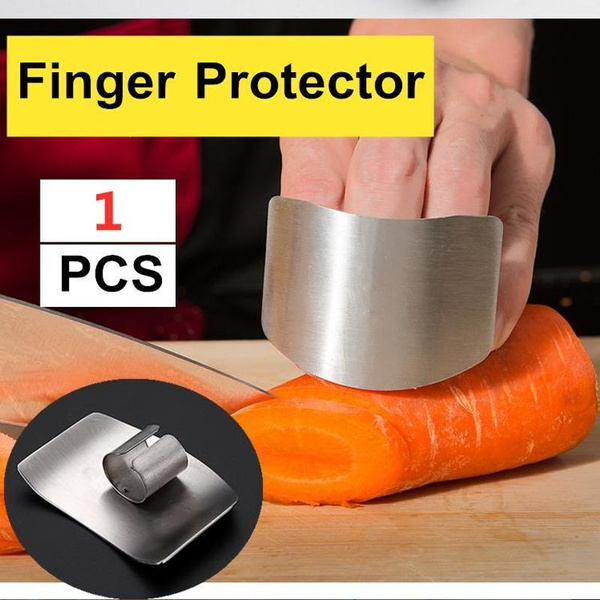 Stainless Steel Finger Guard, Vegetable Cutter Finger Guard, Anti