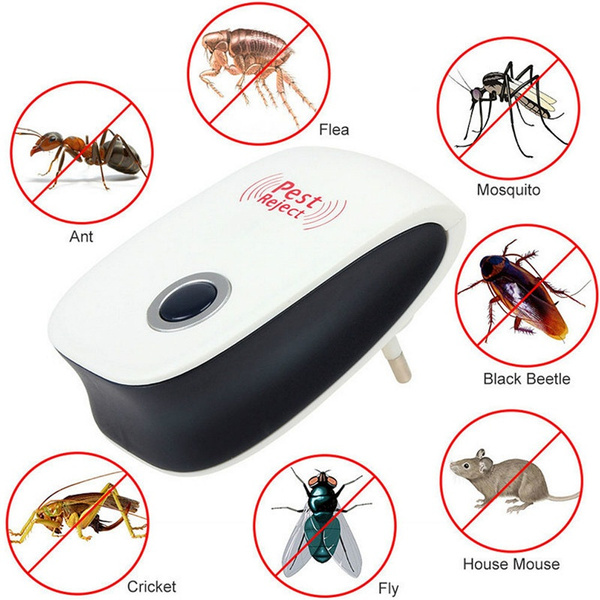 2PCS Ultrasonic Electronic Pest Repeller Reject Mosquito Insect Bug Mice Killer 