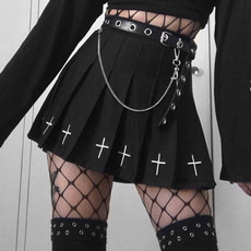 mini skirt, skirtwithlining, Goth, Panties