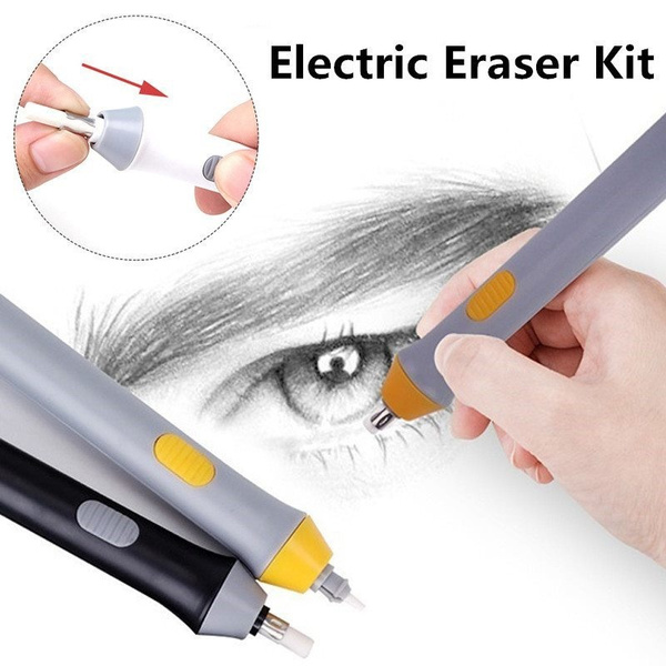 Blue Painting Sketching Battery Operated Eraser Drafting Drawing Arts and Crafts 16 Eraser Refills P PRETTYIA Electric Erasers Kit for Artists for Art Pencils 