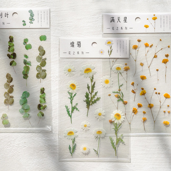 Translucent Vintage Plants Stickers Pack