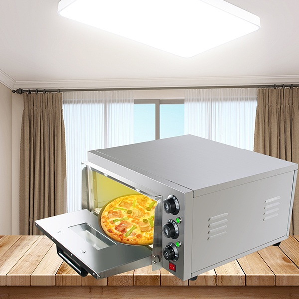 Electric Pizza Oven 110V Carejoy Stainless Steel Commercial Thermometer Single Pizza/Bread/Cake Toaster Oven,Pizza Bread Cake Maker 