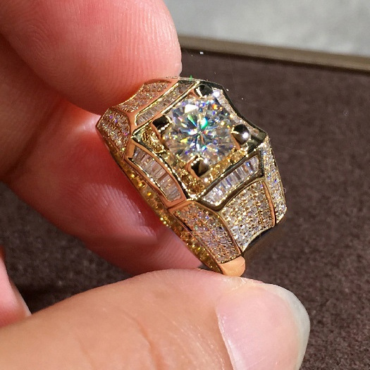 18k diamond ring men