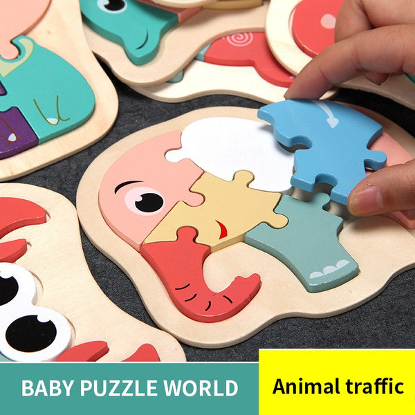 New 2020 Baby 3D Wooden Puzzle Educational Toys Early Learning ...