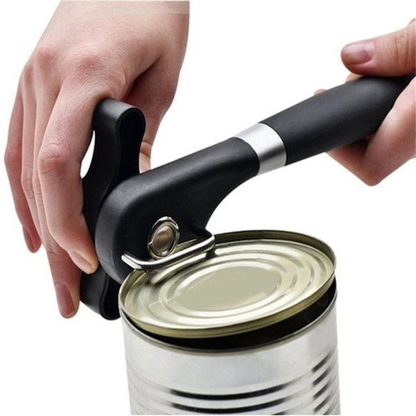 Professional Manual Tin Can Opener Safe Cut Lid Smooth Edge Side Stainless  Steel