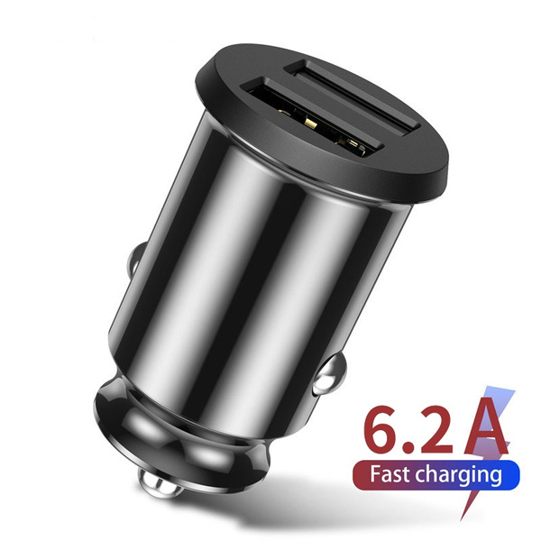 3.1A/4.8A/6.2A Fast Charger Mini USB Car Charger for Mobile Phone Tablet  GPS Car-Charger Dual USB Car Phone Charger Adapter In Car