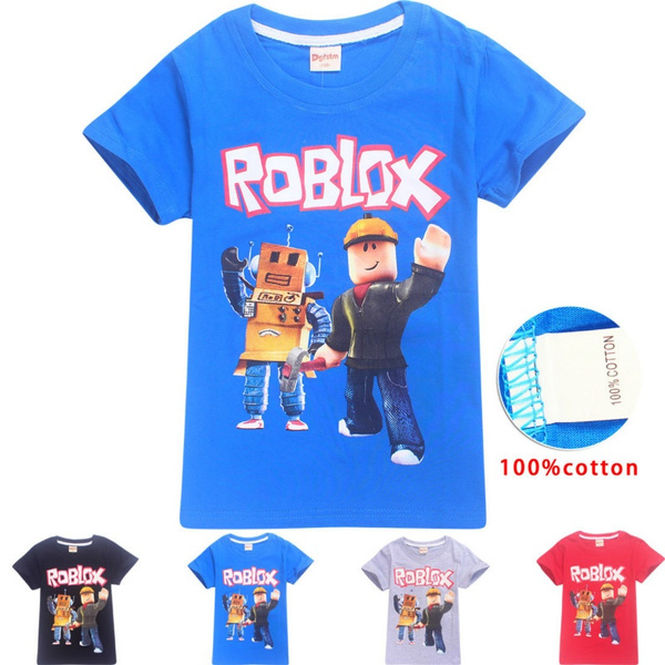 Roblox Game Cartoon T Shirt Children S Casual Summer Wear Cool Short Sleeve T Shirt Wish - roblox how to wear t shirts on mobile