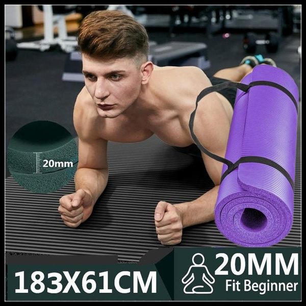 1830*610*20mm Thickess Non-Slip Yoga Mat Sport Gym Soft Pilates Mats Foldable 