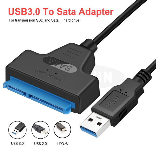 Usb 3 0 Sata 3 Cable Sata To Usb 3 0 Adapter Up To 6 Gbps Support 2 5 Inches External Hdd Ssd Hard Drive 22 Pin Sata Iii Cable Wish