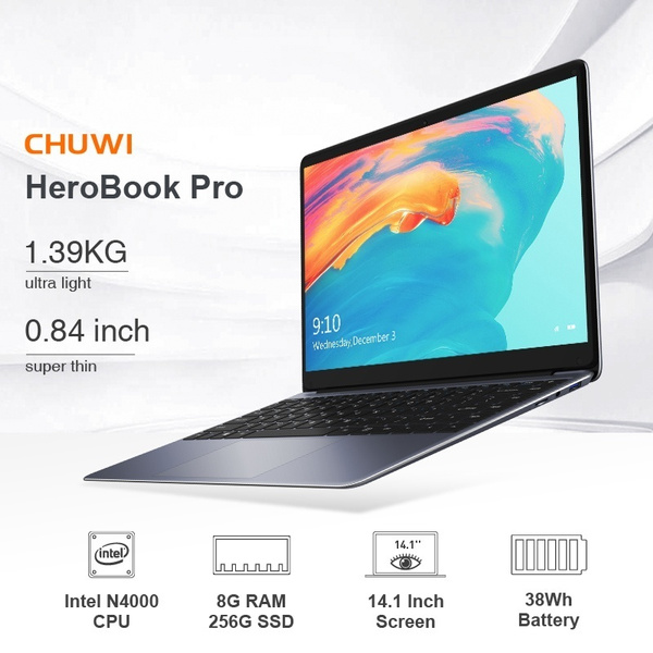 Chuwi Herobook Pro + 13,3" IPS 3200x1800, Windows 10, Ordinateur Portable - Neuf
