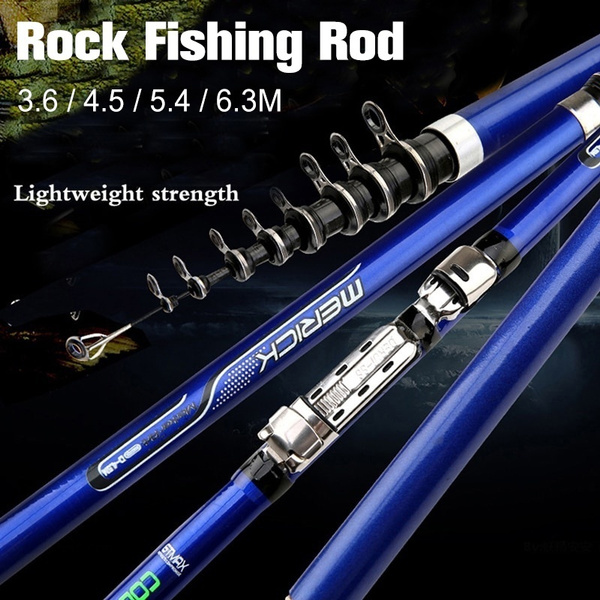 Carbon Fiber Spinning Fishing Rod M Power Telescopic Rock Fishing Rod Carp  Feeder Rod Surf Spinning Rod 3.6/ 4.5/5.4/6.3M