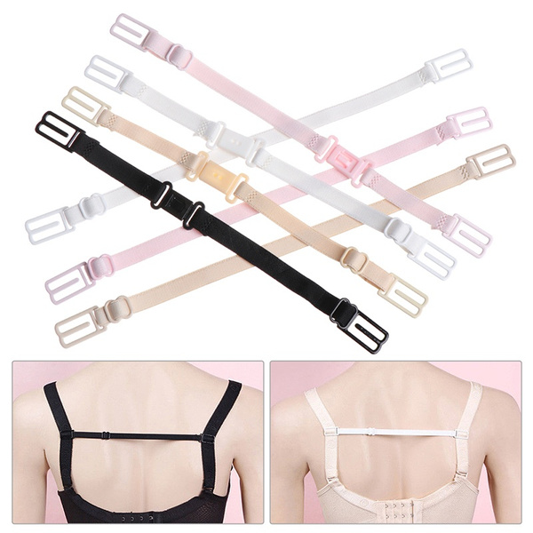 Adjustable Bra Strap Replacement Embroidery Shoulder Belt Buckle Detachable  Elastic Back Clip Brassiere Accessories Shoulder Straps