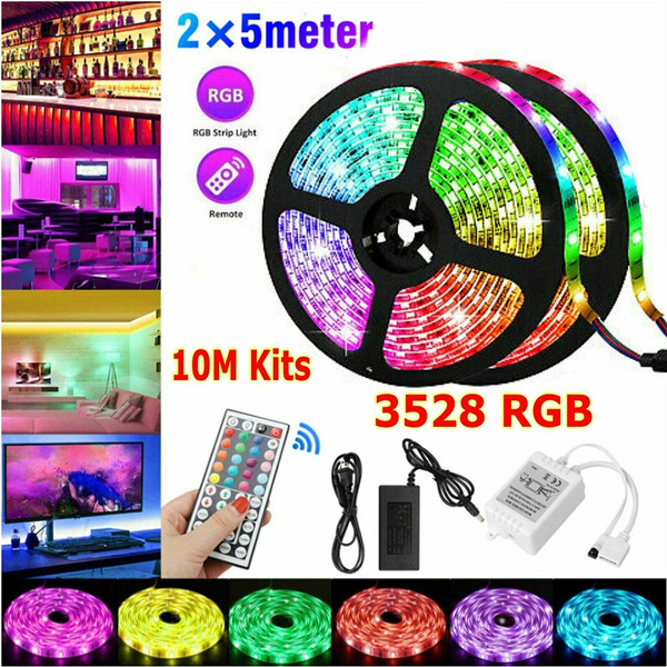 49FT 32FT Flexible 3528 RGB LED SMD Strip Light Fairy Lights Room TV Party Bar 