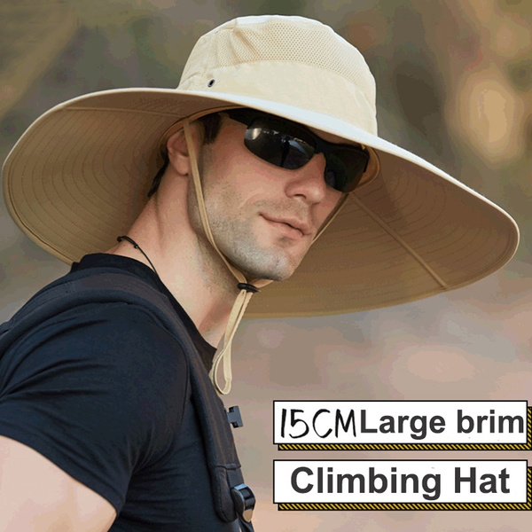 15CM Oversized Wide Brim Fishing Boonie Hat Waterproof Outdoor