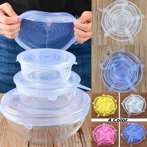 Kitchen + Home Silicone Stretch Lids - Reusable Bowl Lid Food