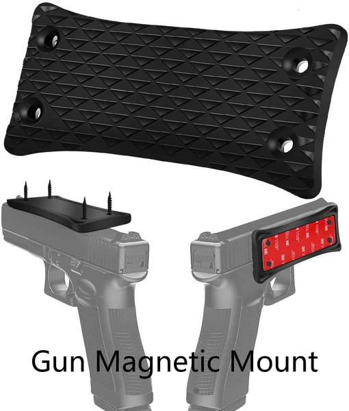 Awesafe Magnetic Gun Mount & Car Holster 1-Pack 40lbs HQ Rubber Coated Magnetic Gun Mount Handgun Shotgun Pistol Easy Conceal Car Truck Vehicle Desks S