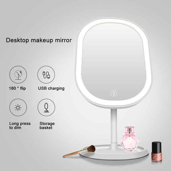 Makeup Mirror With Lights Led Lighted Vanity Mirror Desktop Makeup Mirror Wish