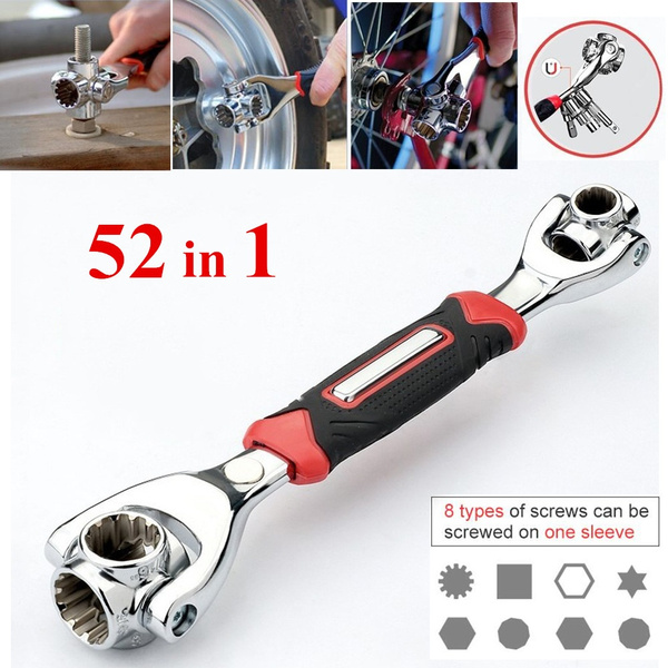52-in-1 Tool Multifunction Socket Wrench Universal 360° Rotating Head Wrenches 