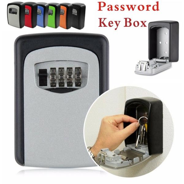OUTDOOR SECURITY WALL MOUNTED KEY SAFE BOX CODE SECURE LOCK STORAGE 4 Digit 