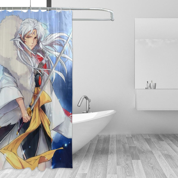 Amazoncom Havvei Anime Bathroom Sets with Shower Curtain and Rugs and Accessories  Toilet Lid Cover and Bath Mat 4 PCS Durable Waterproof Bath Room Full Set  Bathroom Decor for Teen Girls Boys