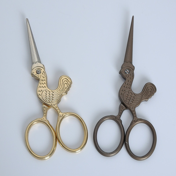 Scissors brass & steel large