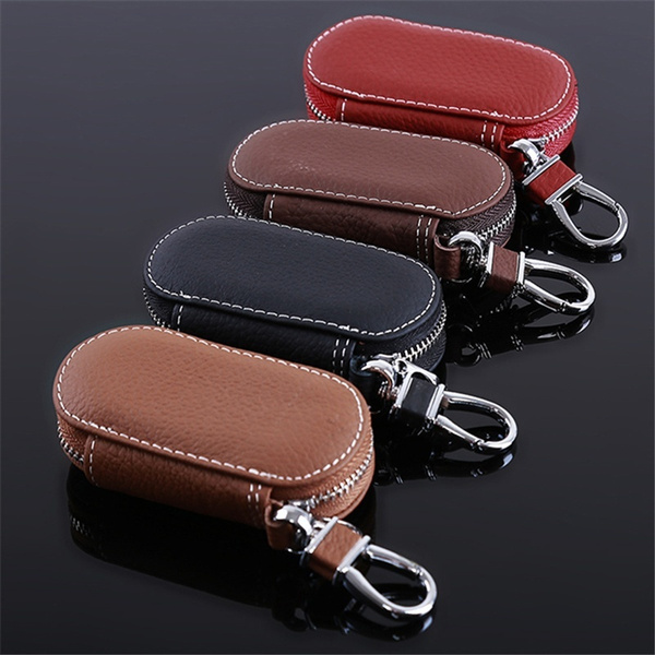 AUTO Car Leather Key Wallet Holder Cover Purse Storage Organizers Hanging Bags 